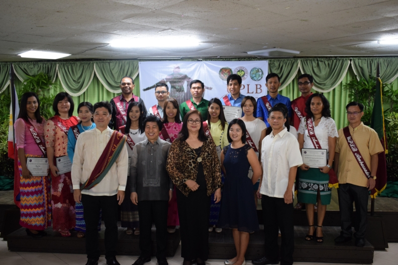 PROMOTING UPLB GLOBALLY: The 16 recognized UPLB Ambassadors for the 2018 Investiture & Commissioning Rites for UPLB Ambassadors. (Photo by Halyn Gamboa)